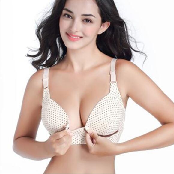 Nursing Polka Dot Maternity Bra Size Small - Picture 1 of 13